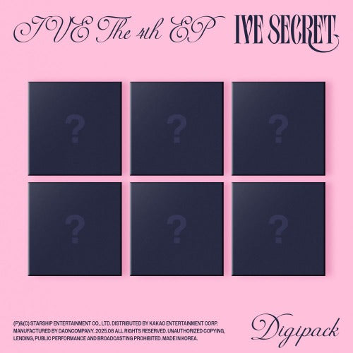 [ALBUM] IVE (아이브) THE 4th EP [IVE SECRET] (Digipack Ver.) — 6 versions (random version release) (Limited Edition)
