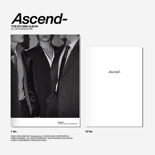 ZEROBASEONE (제로베이스원) The 6th Mini Album [Ascend-] Photobook Ver. (1 Ver. & 10 Ver.)