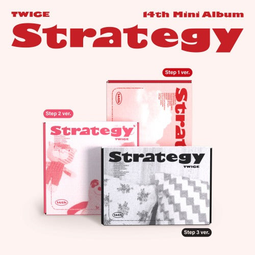 TWICE (트와이스) STRATEGY 14th Mini Album (Step1 ver. / Step2 ver. / Step3 ver.)
